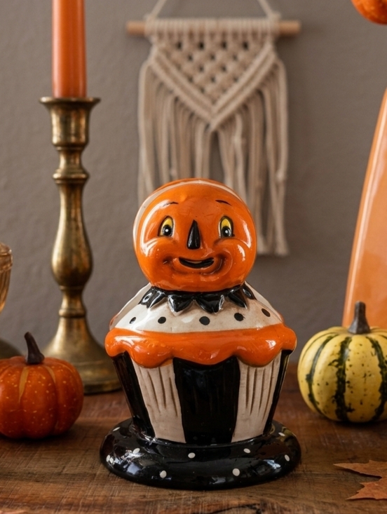 johanna parker Other - JOHANNA PARKER DESING HALLOWEEN CUPCAKE PUMPKIN VINTAGE STYLE NAPKIN HOLDER